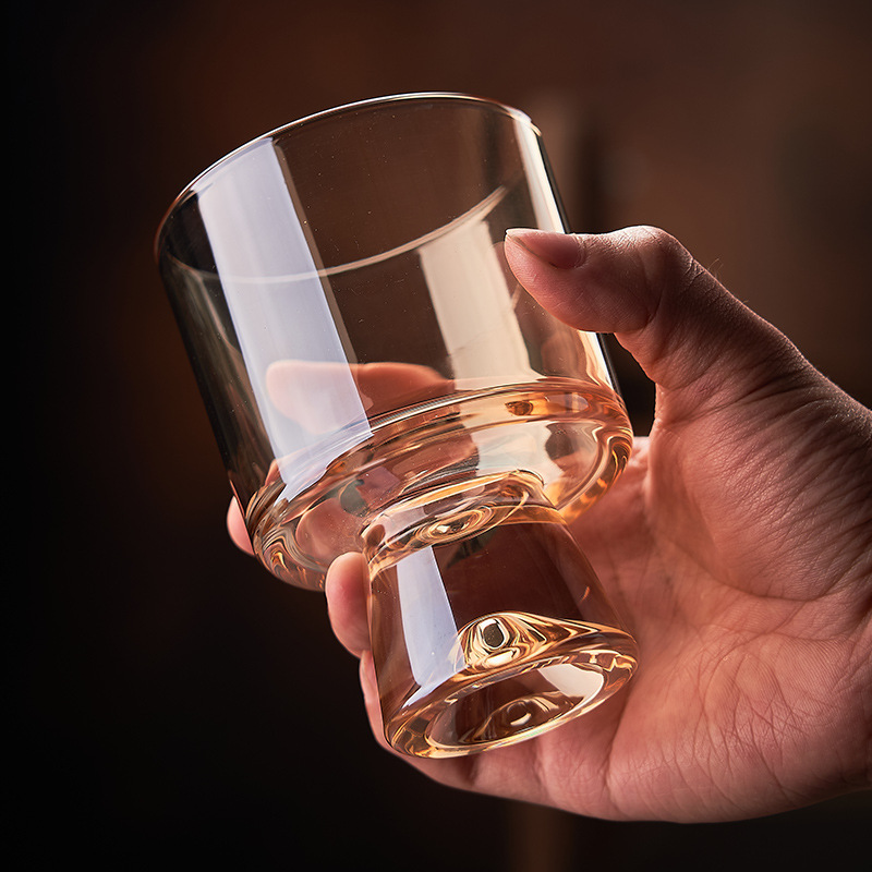 日式網紅雪山底玻璃咖啡杯