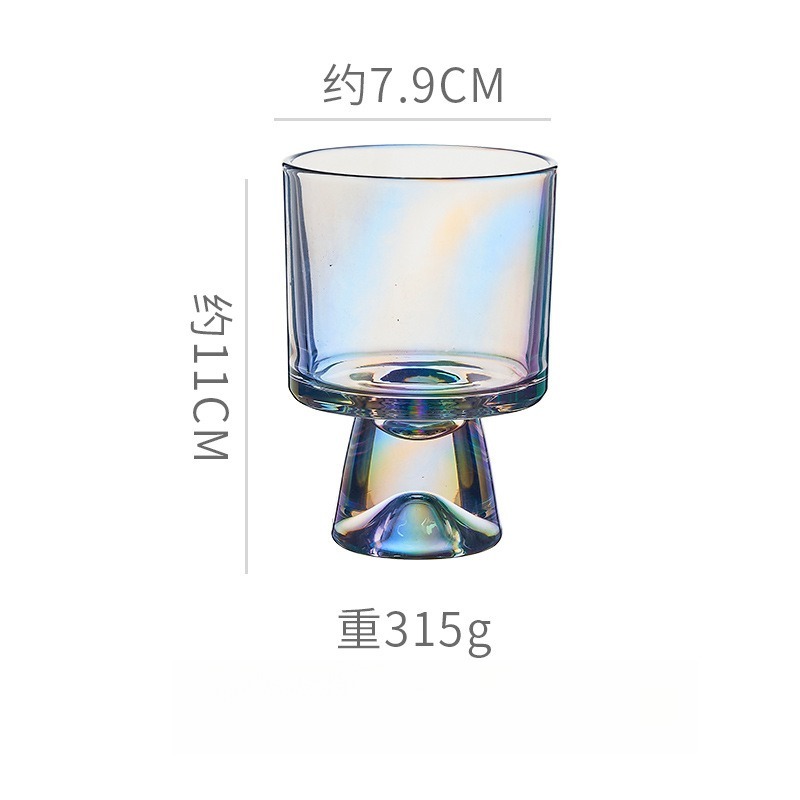 日式網紅雪山底玻璃咖啡杯