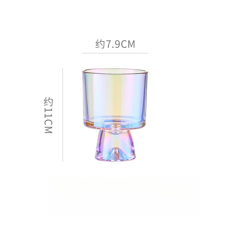 日式網紅雪山底玻璃咖啡杯