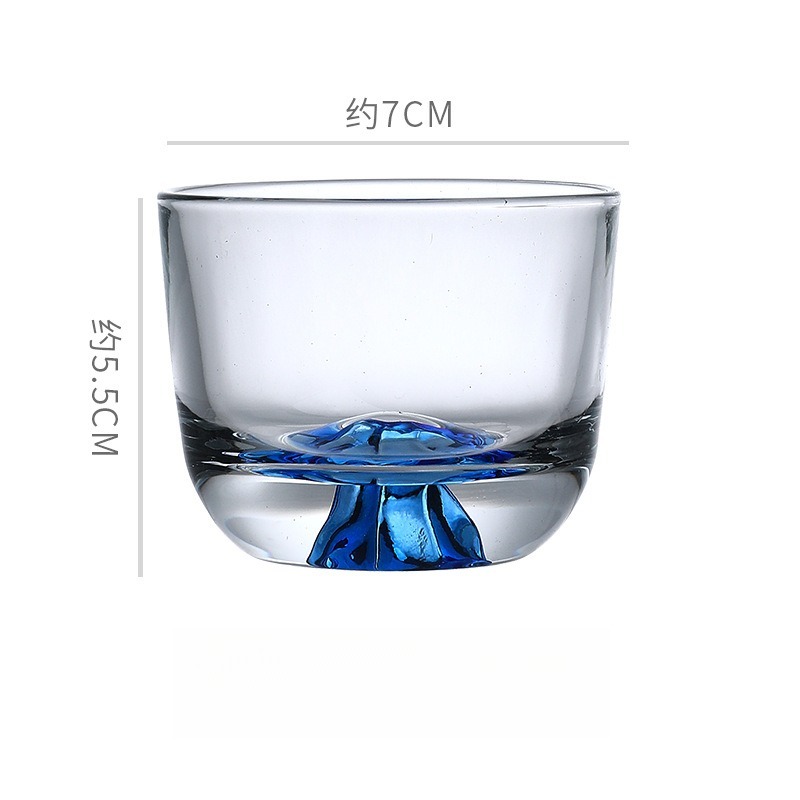 日式富士山金底咖啡杯酒杯