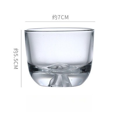 日式富士山金底咖啡杯酒杯