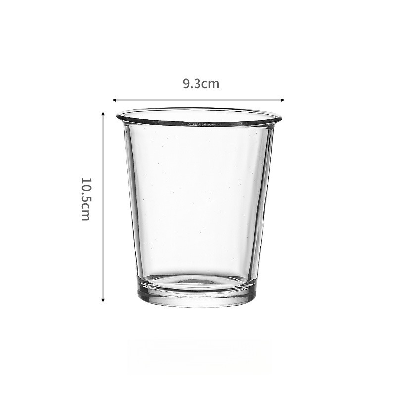 日式反口卷邊玻璃咖啡杯