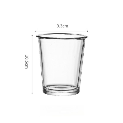 日式反口卷邊玻璃咖啡杯