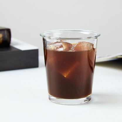 日式反口卷邊玻璃咖啡杯