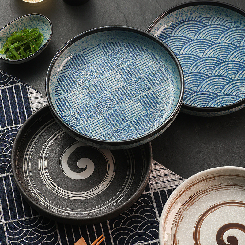 日式復古波紋圓盤