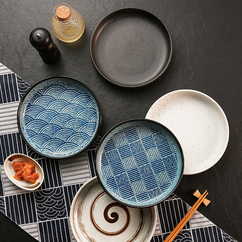 日式復古波紋圓盤