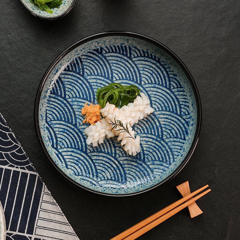 日式復古波紋圓盤