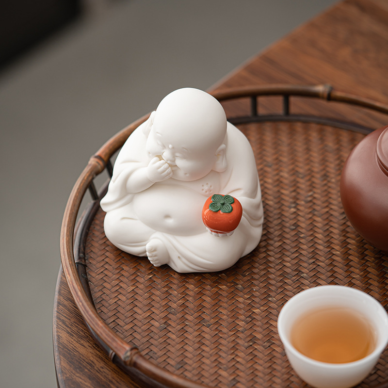 茶寵擺件事柿如意彌勒佛