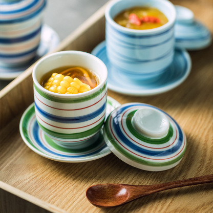 一人份帶蓋隔水燉盅三件套