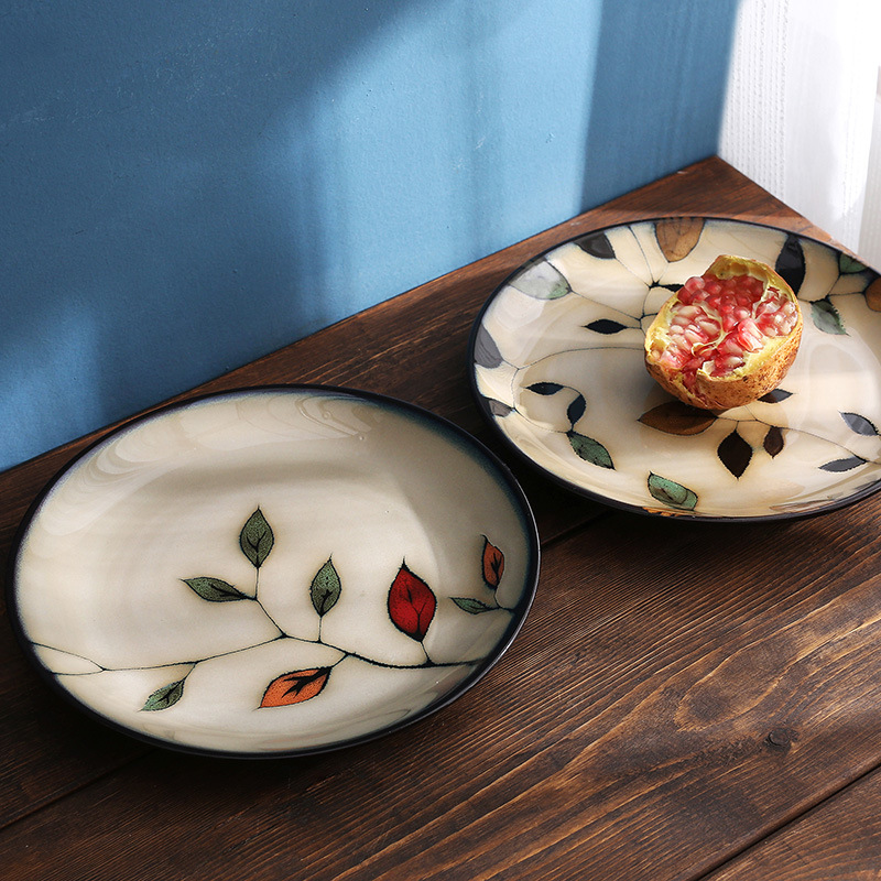 美式手繪西餐盤