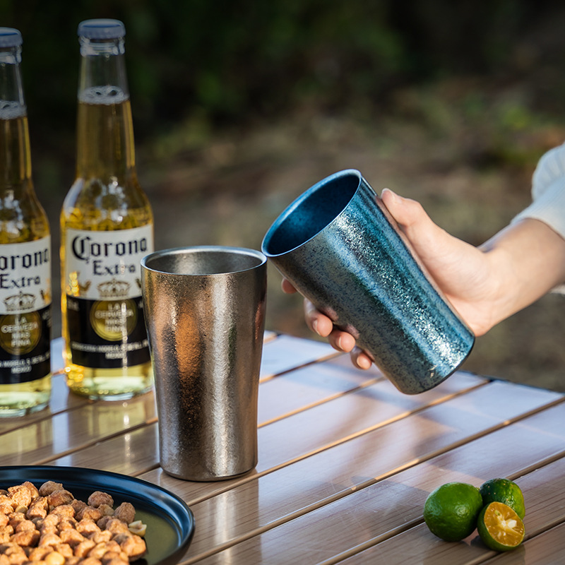 純鈦戶外雙層隔熱杯