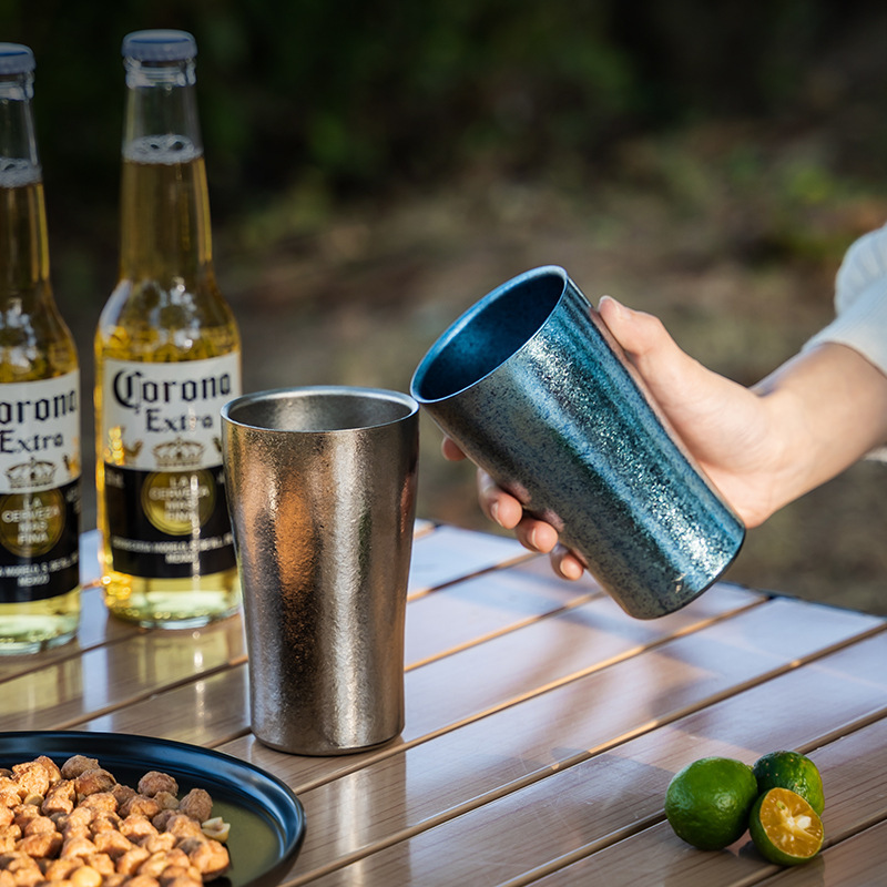 純鈦戶外雙層隔熱杯