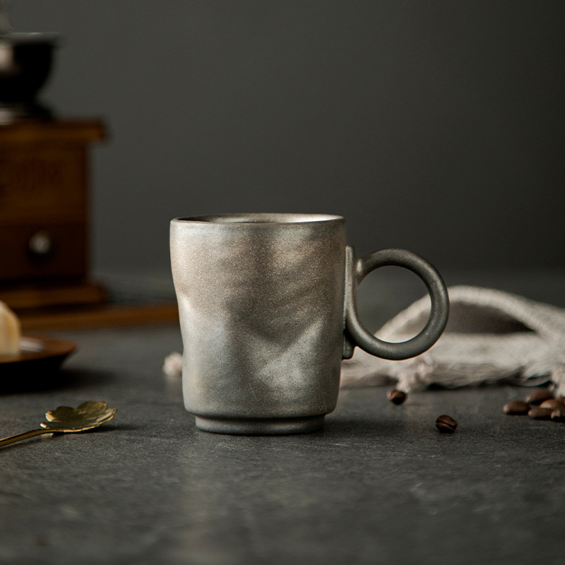 手工復古粗陶咖啡杯