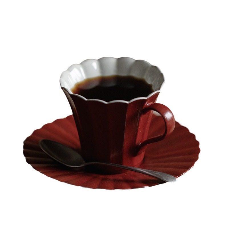 侘寂風粉引手工咖啡杯