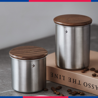 日式復古不鏽鋼咖啡豆密封罐茶葉保鮮罐