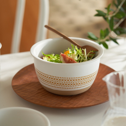 白色波點碗盤套裝