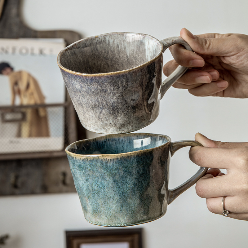 復古窯變水紋對杯