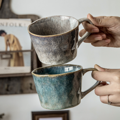 復古窯變水紋對杯