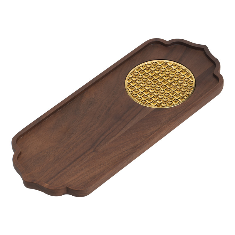 黑胡桃木花邊幹泡盤