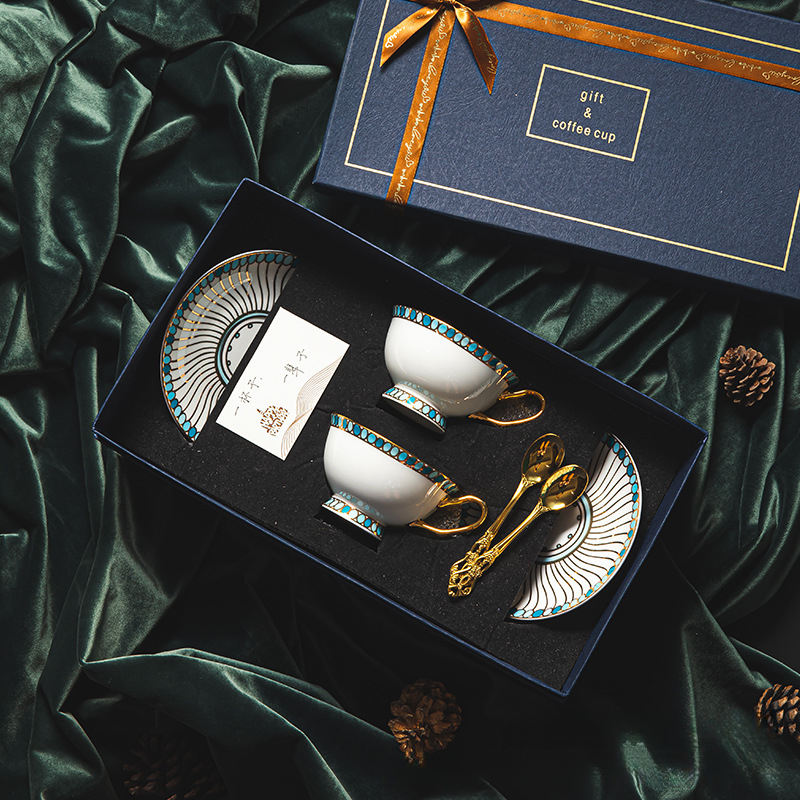 輕奢咖啡骨瓷杯碟套裝英式下午茶