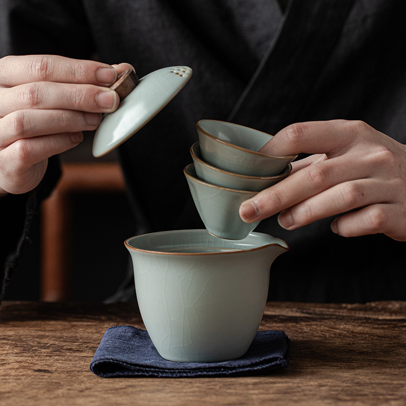 戶外旅行茶具快客杯一壺三杯