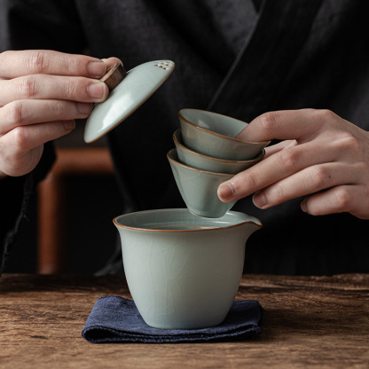 戶外旅行茶具快客杯一壺三杯