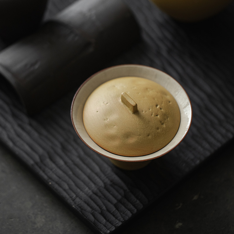 詫寂風日式陶瓷蓋碗