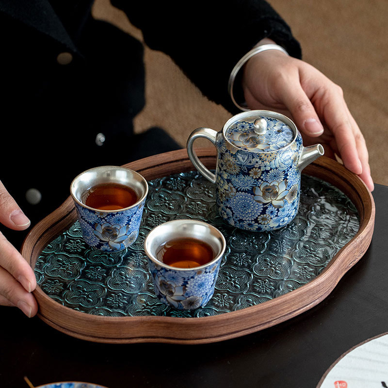 繁花鎏銀直身壺禮盒裝