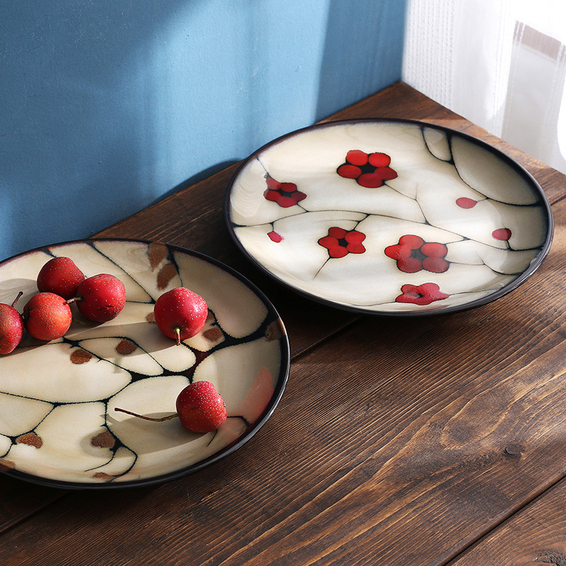 美式手繪西餐盤