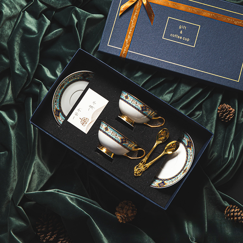 歐式高顏值骨瓷英式下午茶杯碟套裝