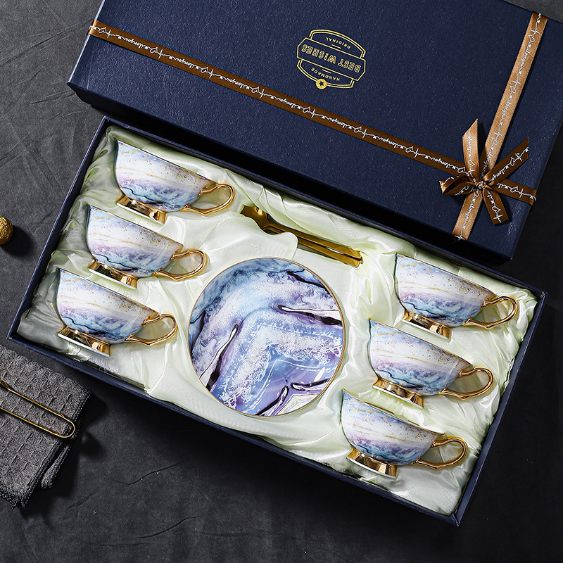 高級陶瓷復古下午茶杯禮盒咖啡杯套裝
