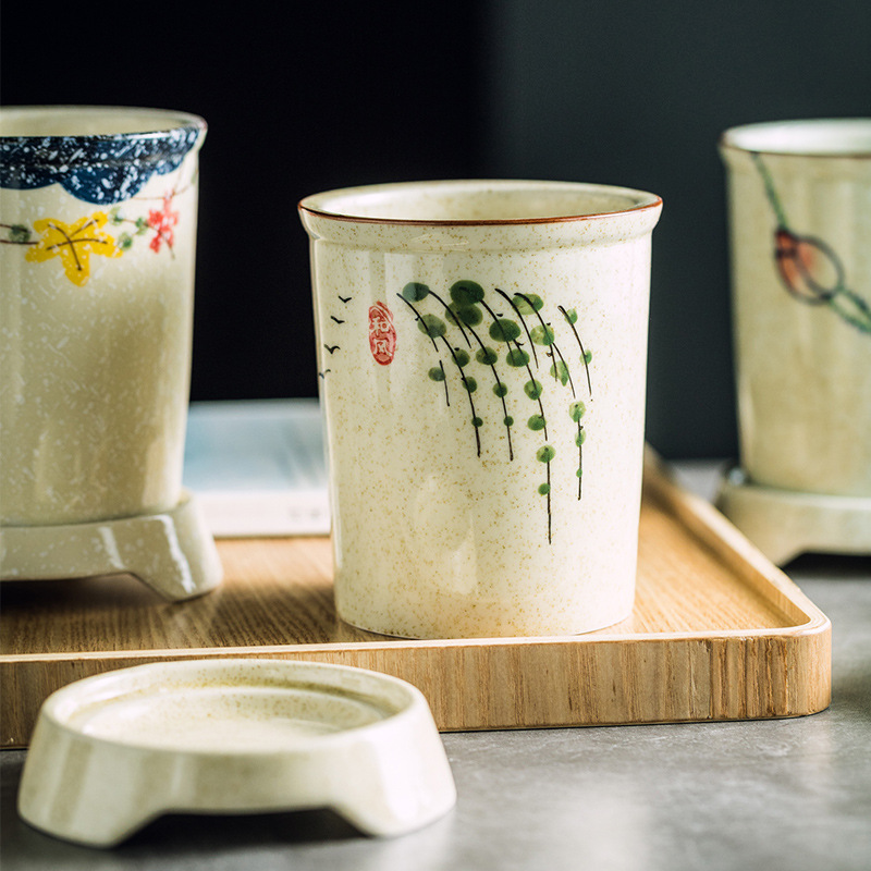 日式陶瓷筷子瀝水筒廚房置物架