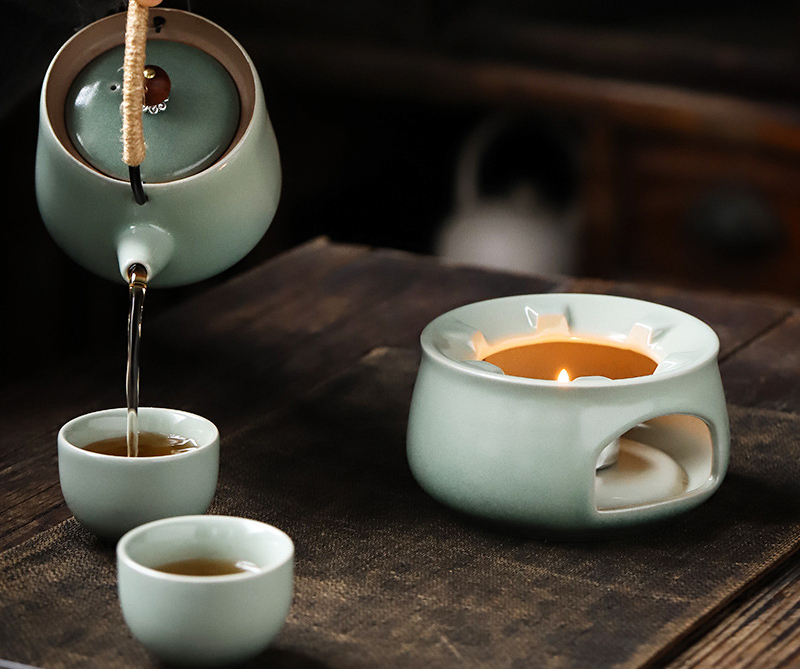 中式一壺四杯小套裝陶瓷功夫茶具整套