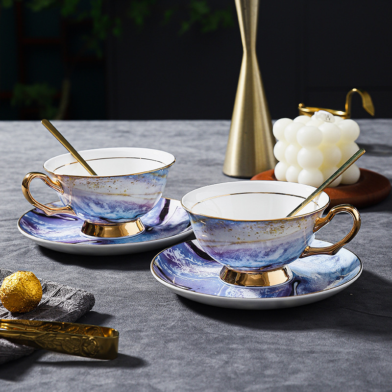 高級陶瓷復古下午茶杯禮盒咖啡杯套裝