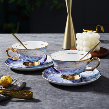 高級陶瓷復古下午茶杯禮盒咖啡杯套裝