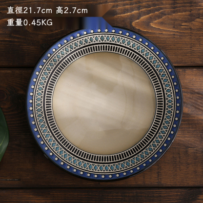 美式手繪西餐盤