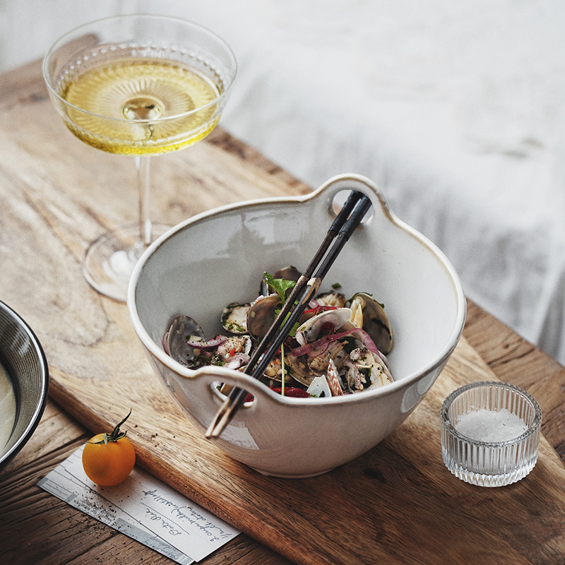 日式雙耳湯麵喇叭碗