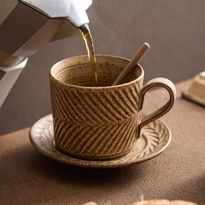 含羞草復古咖啡杯