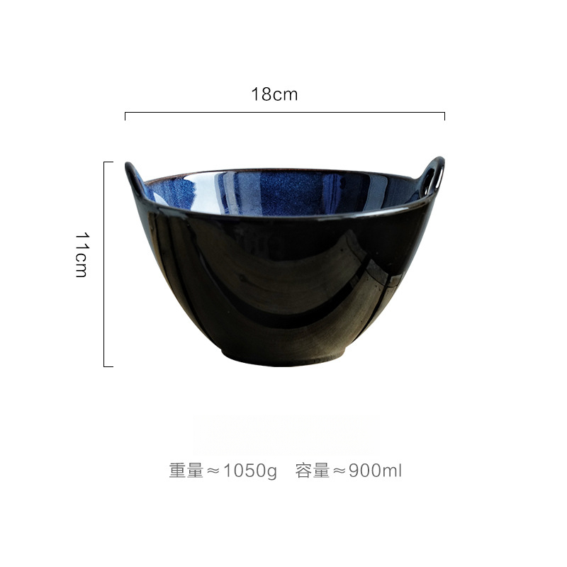 日式雙耳湯麵喇叭碗