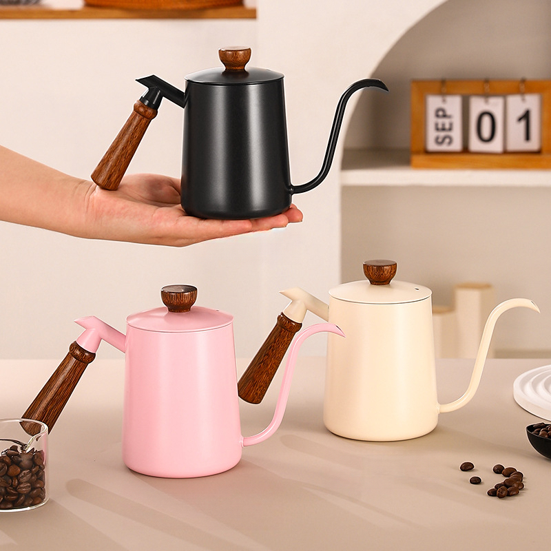 特氟龍長嘴木柄手沖壺