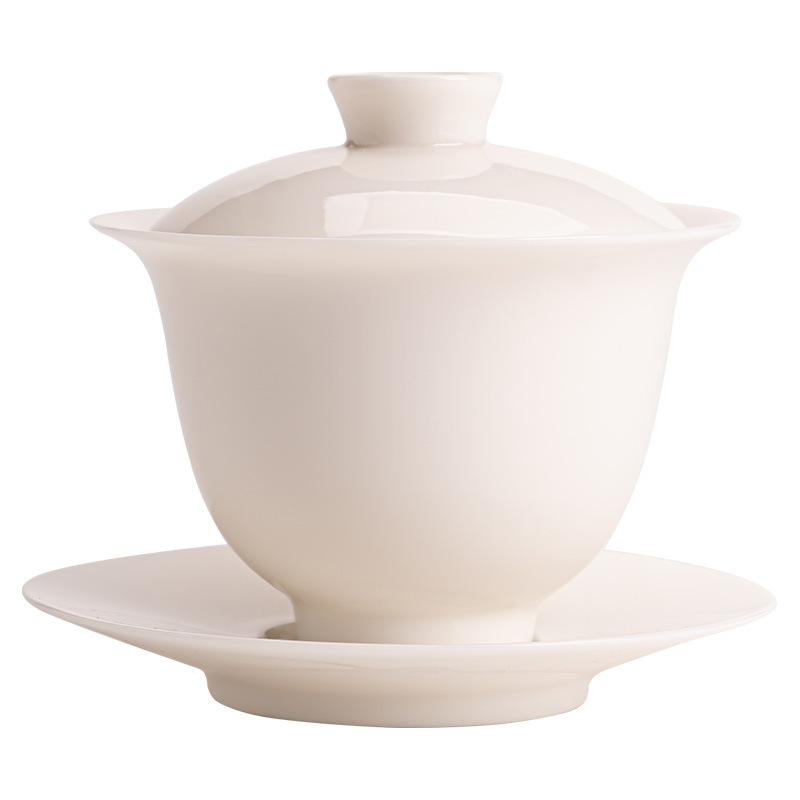 羊脂玉白瓷蓋碗