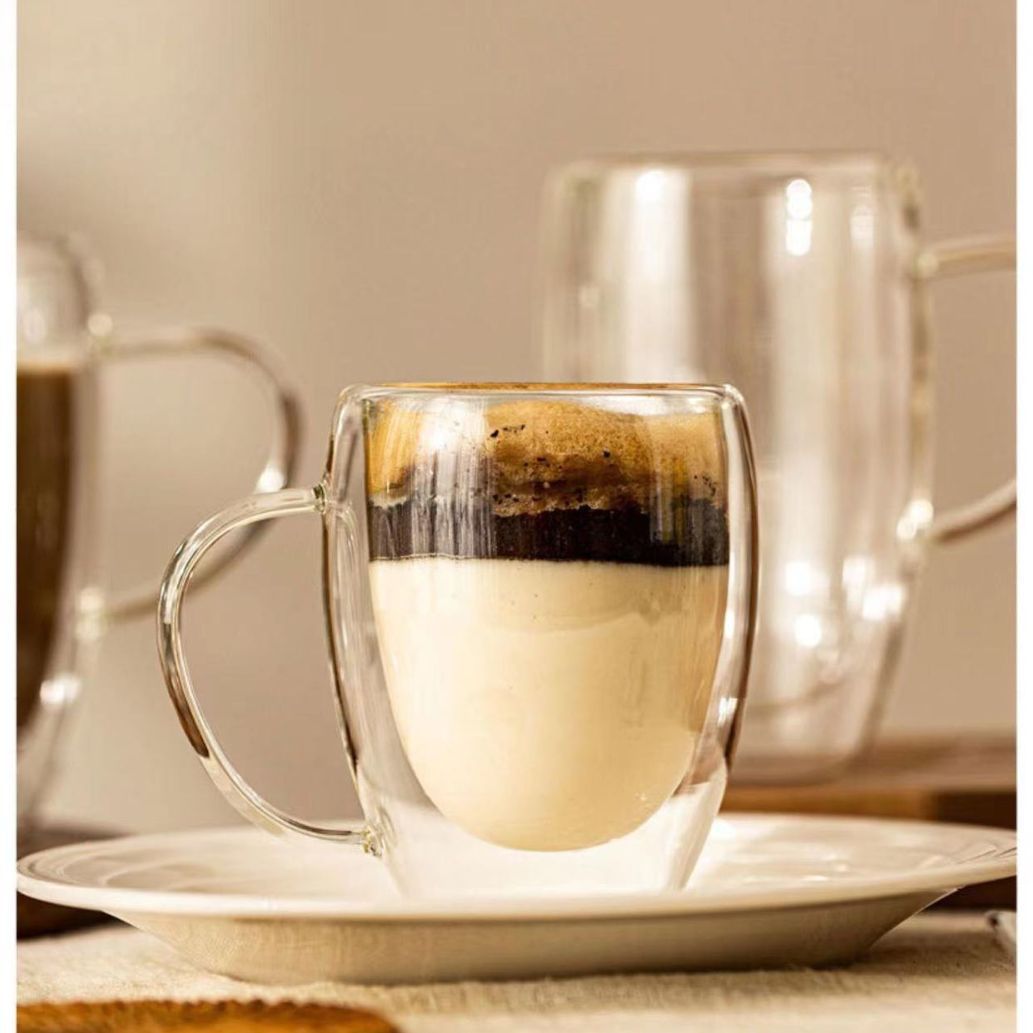 雙層隔熱創意咖啡早餐杯