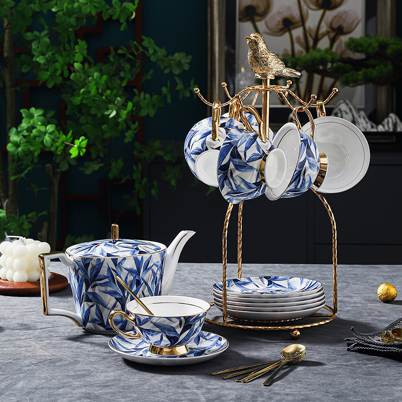 高顏值輕奢咖啡杯骨瓷套裝