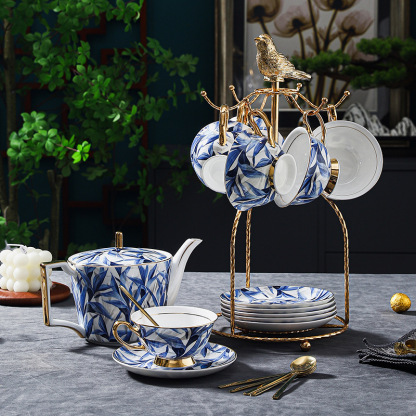 高顏值輕奢咖啡杯骨瓷套裝