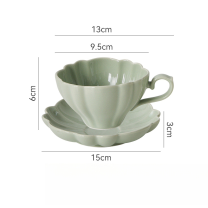 奶油系陶瓷純色咖啡杯