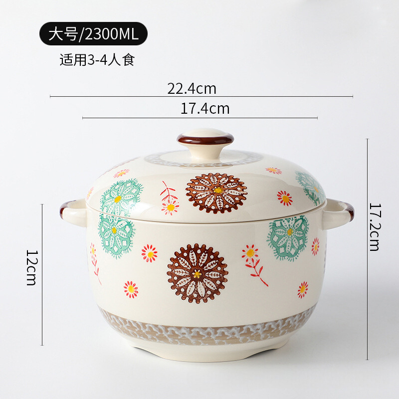 日式陶瓷手繪燉盅