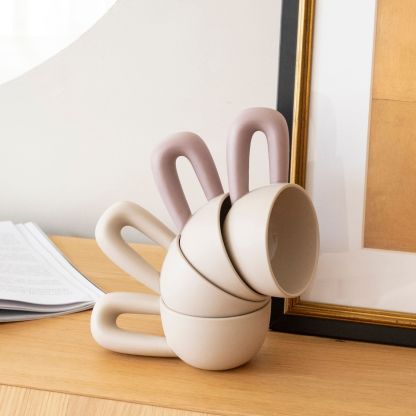 創意陶瓷大手柄咖啡杯