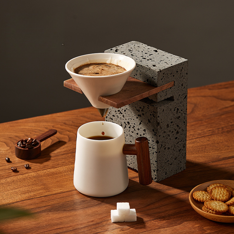 天然火山石咖啡滴漏過濾分享壺器具套裝