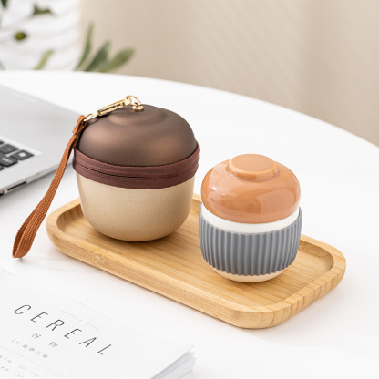 日式松果旅行茶具套裝