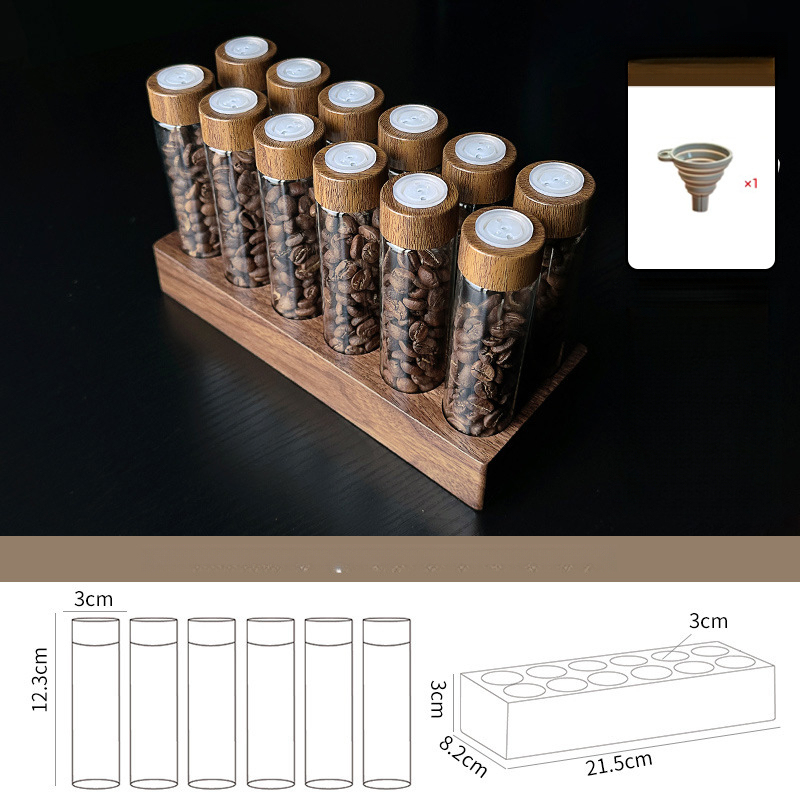 咖啡豆分裝試管玻璃展示架